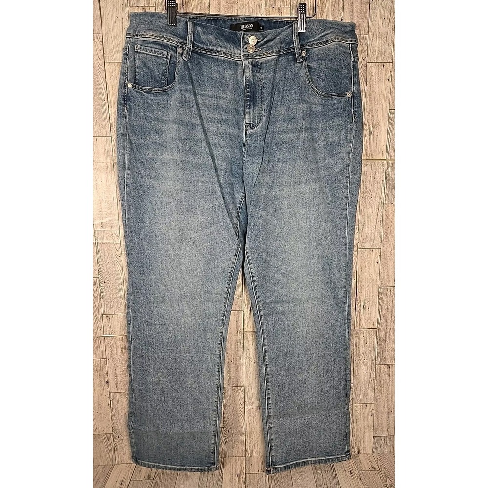 Hudson Los Angeles Jeans 16 Mid Rise Straight Womens Premium Stretch NEW - Picture 2 of 14